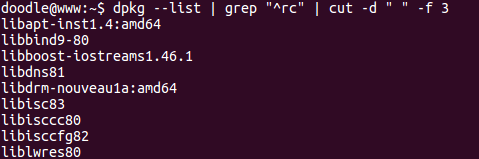 Debian/Ubuntu删除残余配置文件